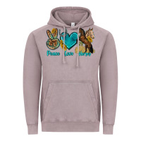 Vintage Zinc peace love horses tbw Vintage Hoodie - texasbilliewilder