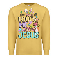 Antique Gold no bunny loves me like jesus Premium Sweatshirt - MaliasSmallBusiness