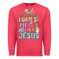 Cardinal no bunny loves me like jesus Premium Sweatshirt - MaliasSmallBusiness