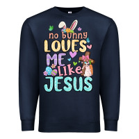 Navy no bunny loves me like jesus Premium Sweatshirt - MaliasSmallBusiness