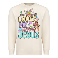 Sandshell no bunny loves me like jesus Premium Sweatshirt - MaliasSmallBusiness