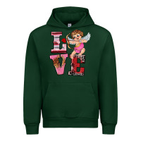 Forest Green valentine's day cupid love Urban Hoodie - RanaPortraitStore