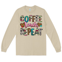Mushroom coffee teach repeat Long Sleeve Tee - HRA Design Shop
