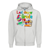 Dove Grey last day of sixth grade Zipper Hoodie - Artiststas