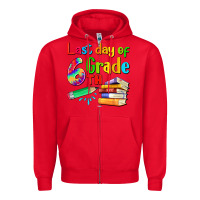 Red last day of sixth grade Zipper Hoodie - Artiststas