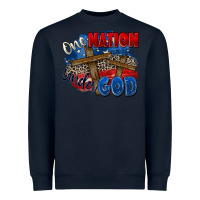 Navy one nation under god Heavyweight Sweatshirt - Zillion Design Studio