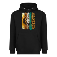 Black Leopard Sunflower Brush Strokes Heavyweight Hoodie - Jasminsmagicworld