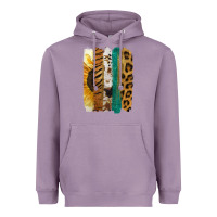 Lavender Leopard Sunflower Brush Strokes Heavyweight Hoodie - Jasminsmagicworld