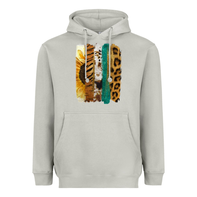 Leopard Sunflower Brush Strokes Heavyweight Hoodie by Jasminsmagicworld | Teevron