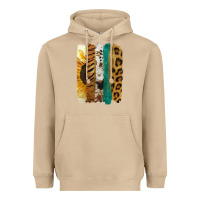 Mushroom Leopard Sunflower Brush Strokes Heavyweight Hoodie - Jasminsmagicworld