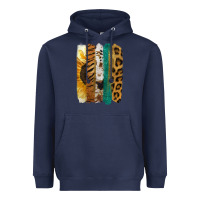Navy Leopard Sunflower Brush Strokes Heavyweight Hoodie - Jasminsmagicworld