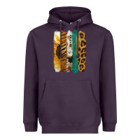 Plum Leopard Sunflower Brush Strokes Heavyweight Hoodie - Jasminsmagicworld
