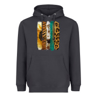 Smoke Leopard Sunflower Brush Strokes Heavyweight Hoodie - Jasminsmagicworld