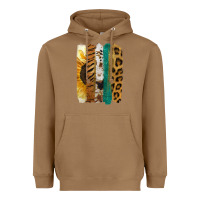 Toasted Coconut Leopard Sunflower Brush Strokes Heavyweight Hoodie - Jasminsmagicworld