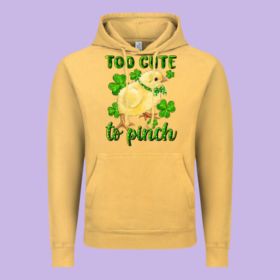 Vintage Hoodie Too Cute To Pinch Chick