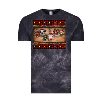 Cloud Black hohoho christmas cows Vintage Tee - RanaPortraitStore