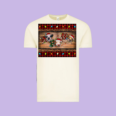 Hohoho Christmas Cows Vintage Tee Designed By Ranaportraitstore