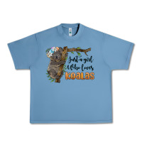 Pebble Blue just a girl who loves koalas Urban Heavy Tee - BarkalooDesign