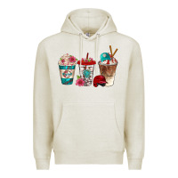 Oatmeal Heather western baseball coffee cups bbs Premium Hoodie - BundleAndBundleShop