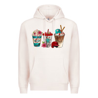 Pale Pink western baseball coffee cups bbs Premium Hoodie - BundleAndBundleShop