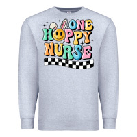 Heather Grey one happy nurse Premium Sweatshirt - MaliasSmallBusiness