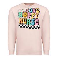 Pale Pink one happy nurse Premium Sweatshirt - MaliasSmallBusiness