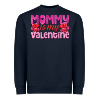 Navy mommy is valentine Heavyweight Sweatshirt - texasbilliewilder
