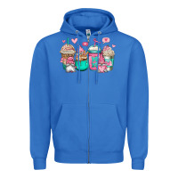 True Royal valentines day gnomes coffee cups Zipper Hoodie - Jasminsmagicworld
