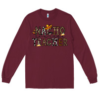 Burgundy nacho averange teacher Long Sleeve Tee - CowhideDigitalArt