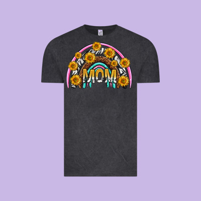 Mom With Sunflower Rainbow Mothers Day Vintage Tee Designed By Texasbilliewilder