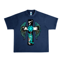 Navy cross faith gemstone wings Urban Heavy Tee - RanaPortraitStore