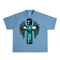 Pebble Blue cross faith gemstone wings Urban Heavy Tee - RanaPortraitStore