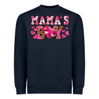 Navy valentines day mamas boy Heavyweight Sweatshirt - texasbilliewilder