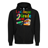 Black last day of second grade Zipper Hoodie - Artiststas