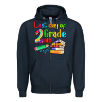 Navy last day of second grade Zipper Hoodie - Artiststas