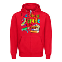 Red last day of second grade Zipper Hoodie - Artiststas