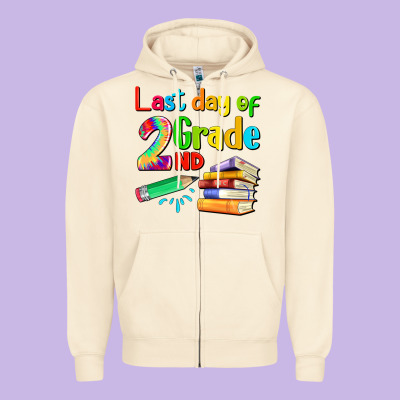Last Day Of Second Grade Zipper Hoodie Designed By Artiststas