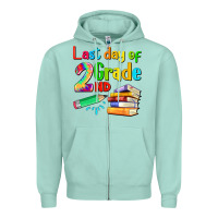 Seafoam last day of second grade Zipper Hoodie - Artiststas
