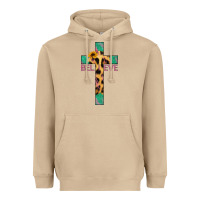 Mushroom Believe Cross Heavyweight Hoodie - Jasminsmagicworld