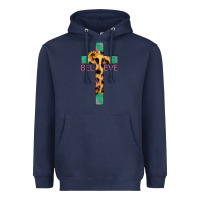 Navy Believe Cross Heavyweight Hoodie - Jasminsmagicworld