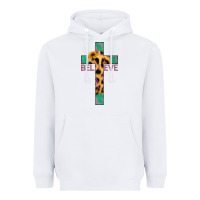 White Believe Cross Heavyweight Hoodie - Jasminsmagicworld