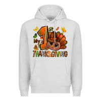 Dove Grey my first thanksgiving with turkey bbs Premium Hoodie - BundleAndBundleShop