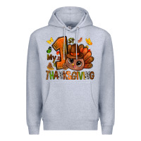 Heather Grey my first thanksgiving with turkey bbs Premium Hoodie - BundleAndBundleShop