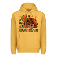 Mustard my first thanksgiving with turkey bbs Premium Hoodie - BundleAndBundleShop