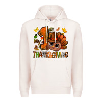 Pale Pink my first thanksgiving with turkey bbs Premium Hoodie - BundleAndBundleShop