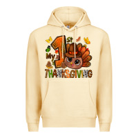 Pina Colada my first thanksgiving with turkey bbs Premium Hoodie - BundleAndBundleShop