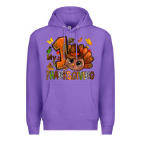 Purple my first thanksgiving with turkey bbs Premium Hoodie - BundleAndBundleShop