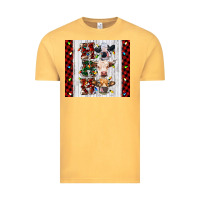 Vintage Mustard ho ho ho christmas cow Vintage Tee - RanaPortraitStore