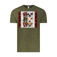 Vintage Olive ho ho ho christmas cow Vintage Tee - RanaPortraitStore