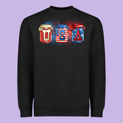 Usa Mason Jars Heavyweight Sweatshirt Designed By Zillion Design Studio